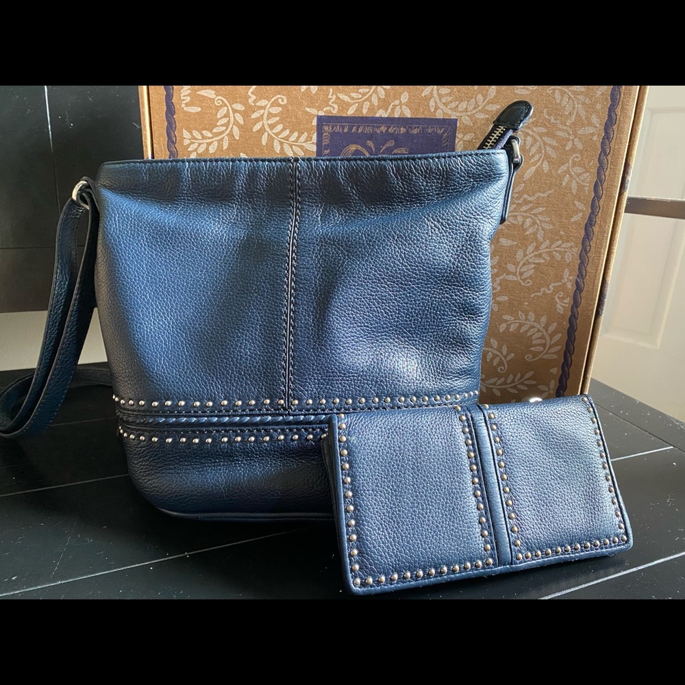 Brighton crossbody with coordinating wallet.